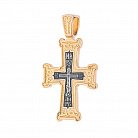 Серебряный крестик с позолотой «Голгофа» 131794 от ювелирного магазина Оникс - 2