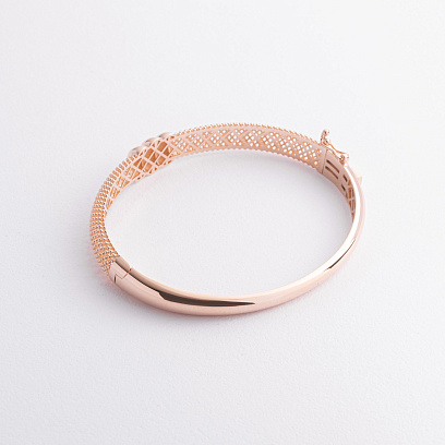 Жесткий браслет "Marie" в красном золоте б05586 №5