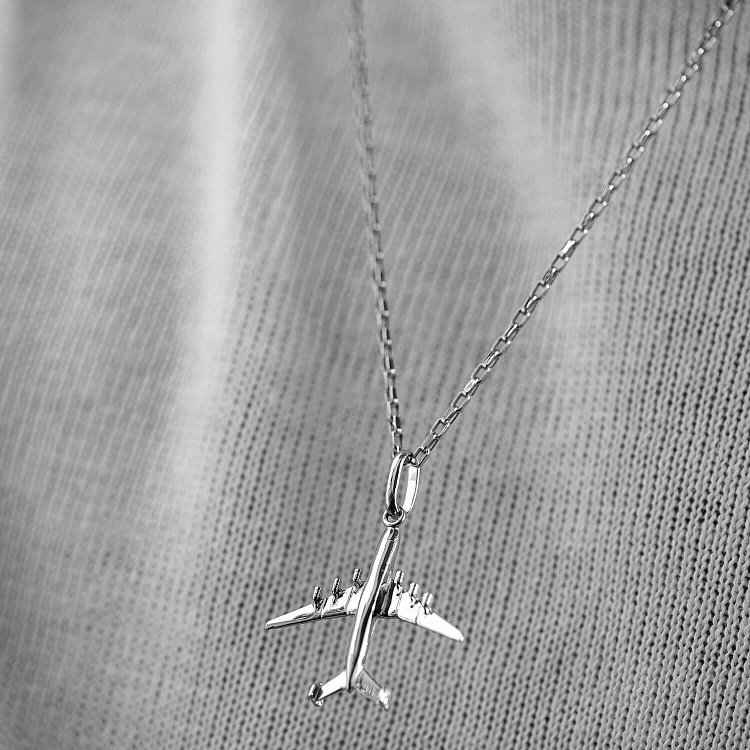Серебряный кулон "Самолет" 133144 от ювелирного магазина Оникс - 1