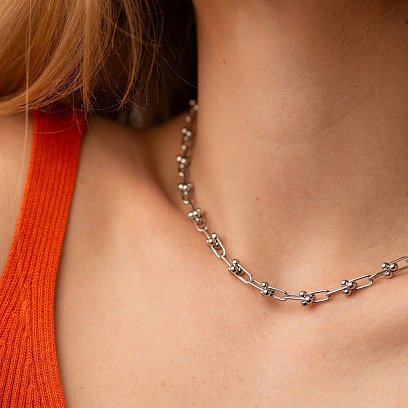 Кольє "Фантазія" в білому золоті кол01877 №2