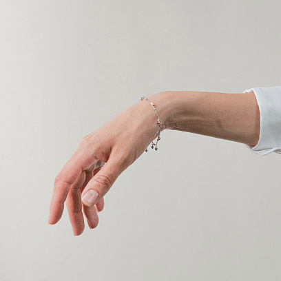 Браслет "Шарики" в белом золоте б05592 №2