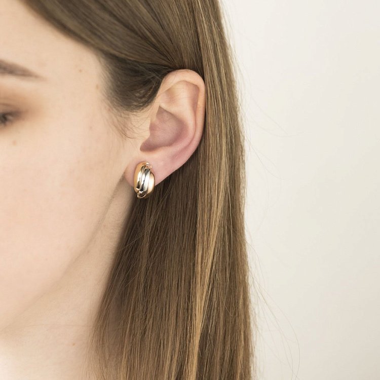 Сережки з червоного і білого золота с06113 від ювелірного магазину Онікс - 2