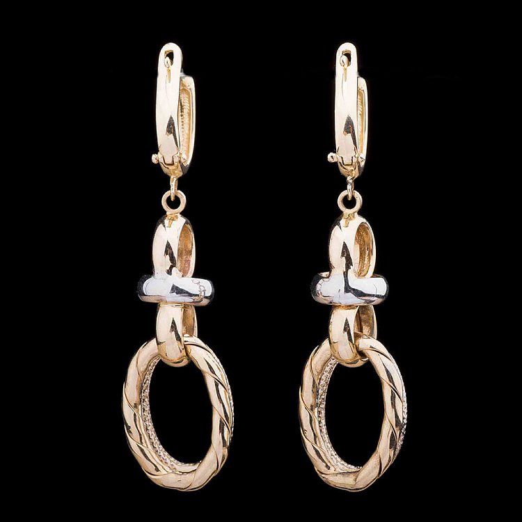 Золоті сережки с02613 від ювелірного магазину Онікс - 3