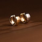 Серьги - кольца из желтого и белого золота с01275 от ювелирного магазина Оникс - 10