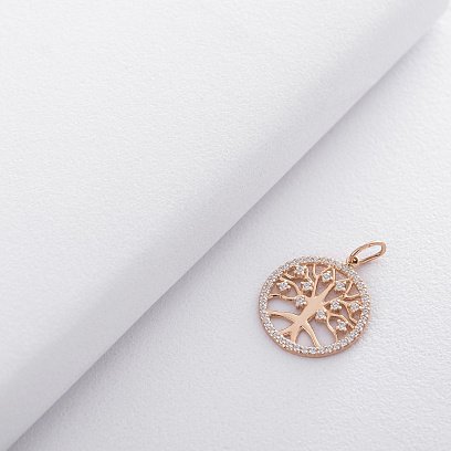 Золотий кулон "Дерево життя" (фіаніти) п03012