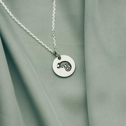 Срібний кулон "Хамелеон" 132724хм №3