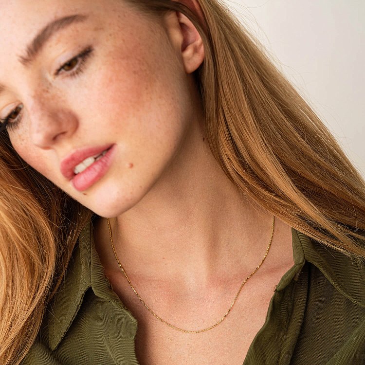 Цепочка плетение Венеция - 1мм (желтое золото) ц00243-1 - 3 Цепочка плетение Венеция - 1мм (желтое золото) ц00243-1 от ювелирного магазина Оникс - 3