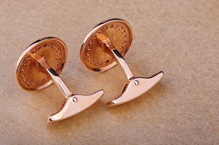 Золоті запонки (фіаніти, кош.глаз) бш027 від ювелірного магазину Онікс - 4