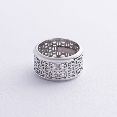 ﻿Широка срібна каблучка "Carina" 7153род №6