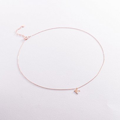 Колье "Ласточка" в красном золоте кол02158 №5