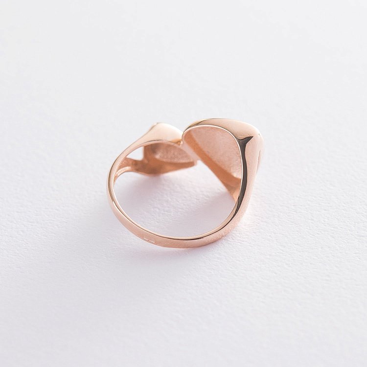 Золотое кольцо без камней к05511 от ювелирного магазина Оникс - 3