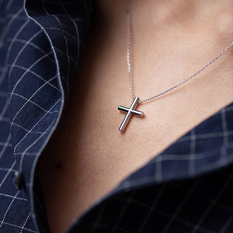 Кольє з хрестиком у сріблі 181266 від ювелірного магазину Онікс - 5