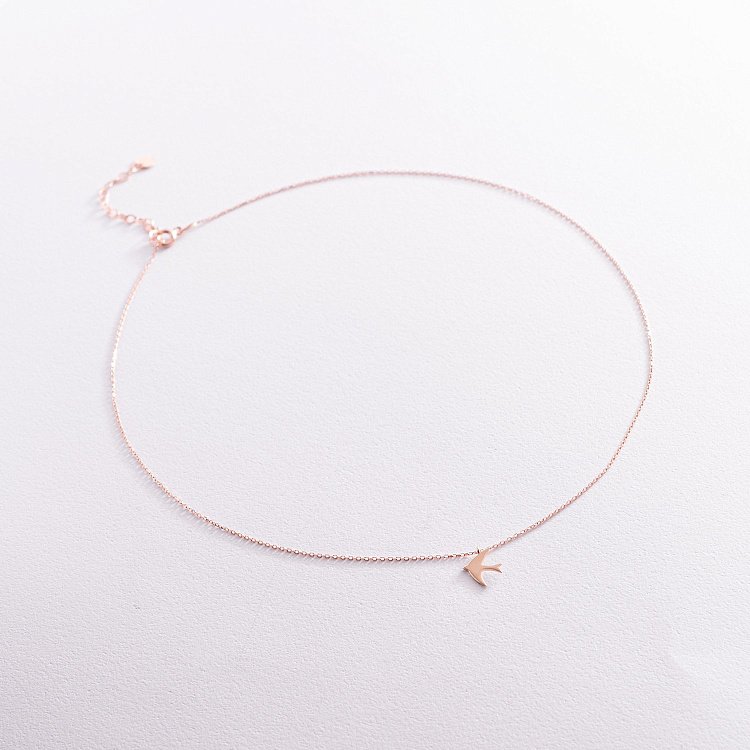 Колье "Ласточка" в красном золоте кол02158 от ювелирного магазина Оникс - 4