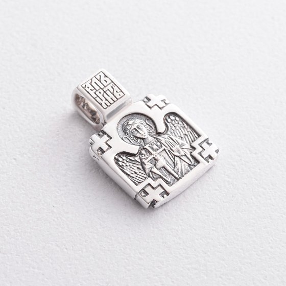 Срібна ладанка "Святитель Миколай. Ангел Охоронець" 13444 №2