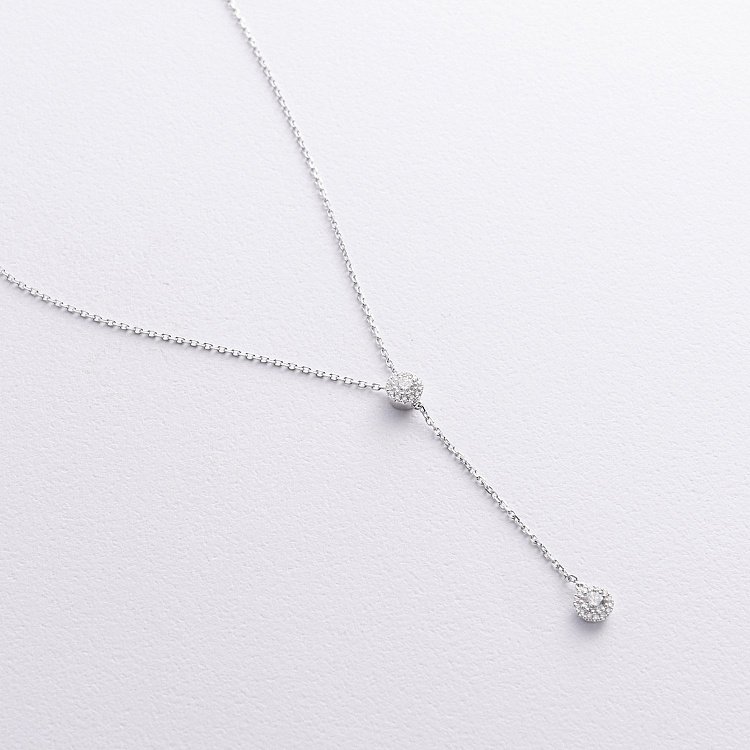 Золоте кольє - краватка з діамантами колб0149mi від ювелірного магазину Онікс