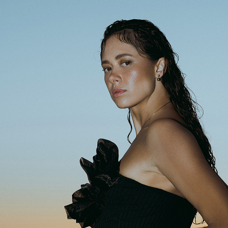 Серьги - пусеты "Margo" с шариками (желтое золото) с08241 от ювелирного магазина Оникс - 14