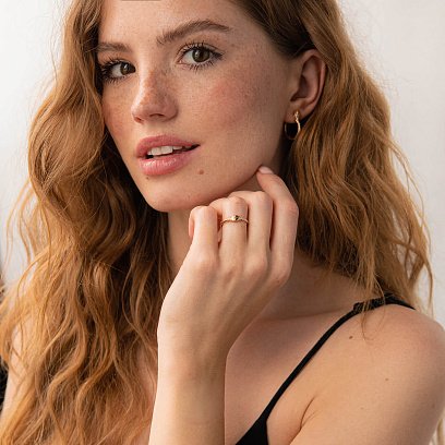 Золота каблучка "Змій Уроборос" к07037 №6