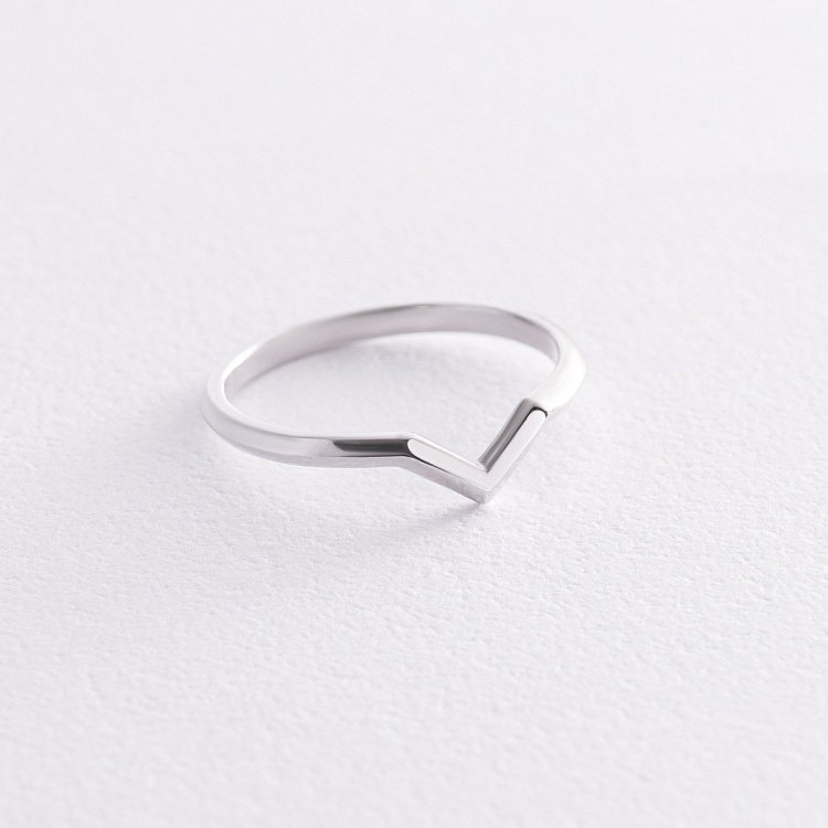 Каблучка "Viola" у білому золоті к07481 від ювелірного магазину Онікс