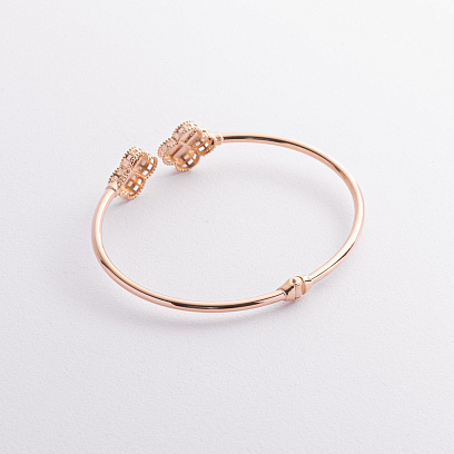 Жорсткий браслет "К﻿онюшина" в червоному золоті б05666 №4