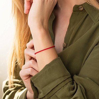 Браслет з червоною ниткою 2 мм 14910 №2