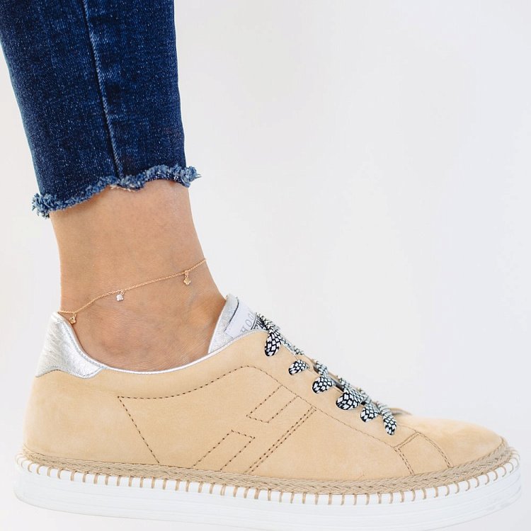 Золотий браслет на ногу "Конюшина" б03683 від ювелірного магазину Онікс - 3