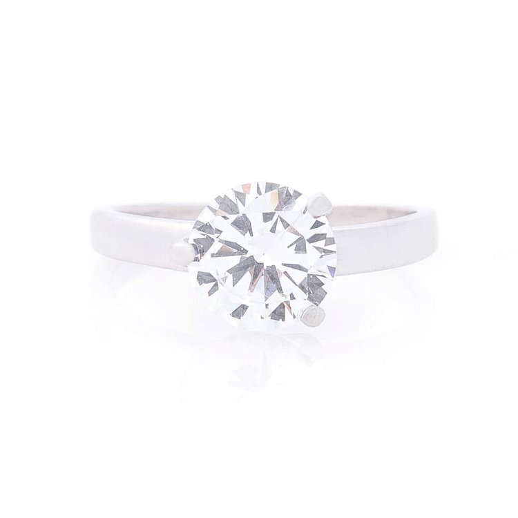 Золота заручальна каблучка з фіанітом к06179 від ювелірного магазину Онікс - 2