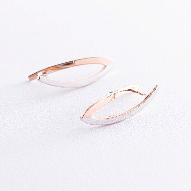 Золоті сережки на англійській застібці с07025 від ювелірного магазину Онікс - 3