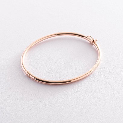 Жесткий браслет в красном золоте б04484