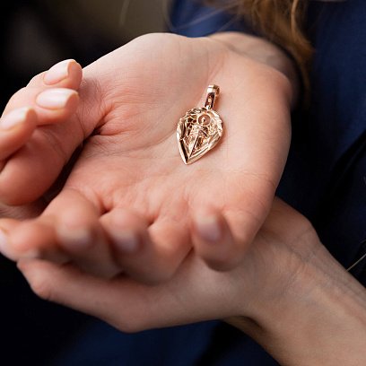 Кулон "Ангел Хранитель" у червоному золоті 132702400 №6