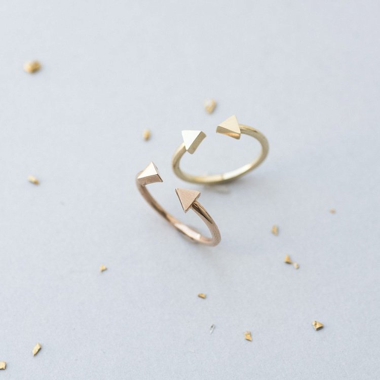 Золотое кольцо "Стрелки" к05487 от ювелирного магазина Оникс - 5