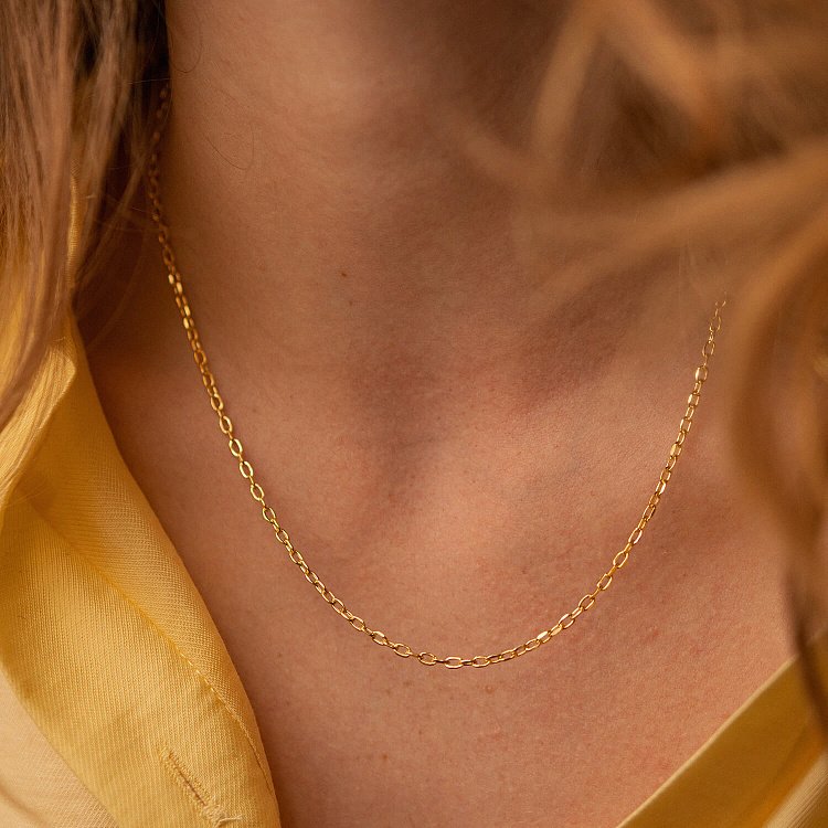 Золотая цепочка Якорное плетение ц00246 от ювелирного магазина Оникс - 6