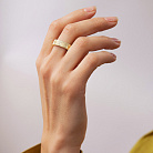 Кольцо "Love" в желтом золоте к08437 от ювелирного магазина Оникс - 1