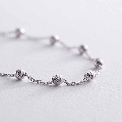 Браслет "Кульки" у білому золоті б05214 №3