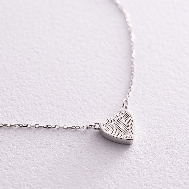 Кольє "З Україною в серці" у білому золоті (блакитна та жовта емаль) кол02306 від ювелірного магазину Онікс - 4