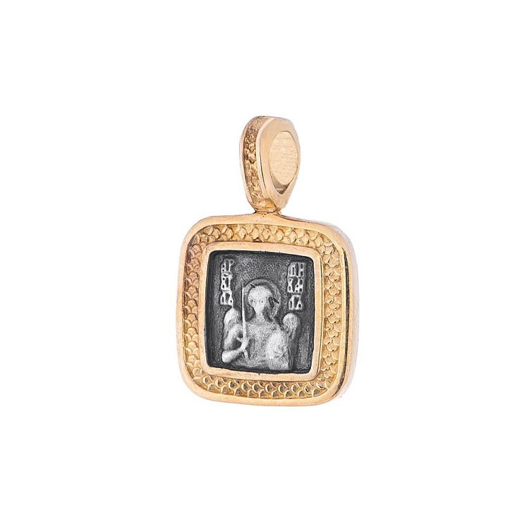 Срібна ладанка (позолота, чорніння) 132291 від ювелірного магазину Онікс