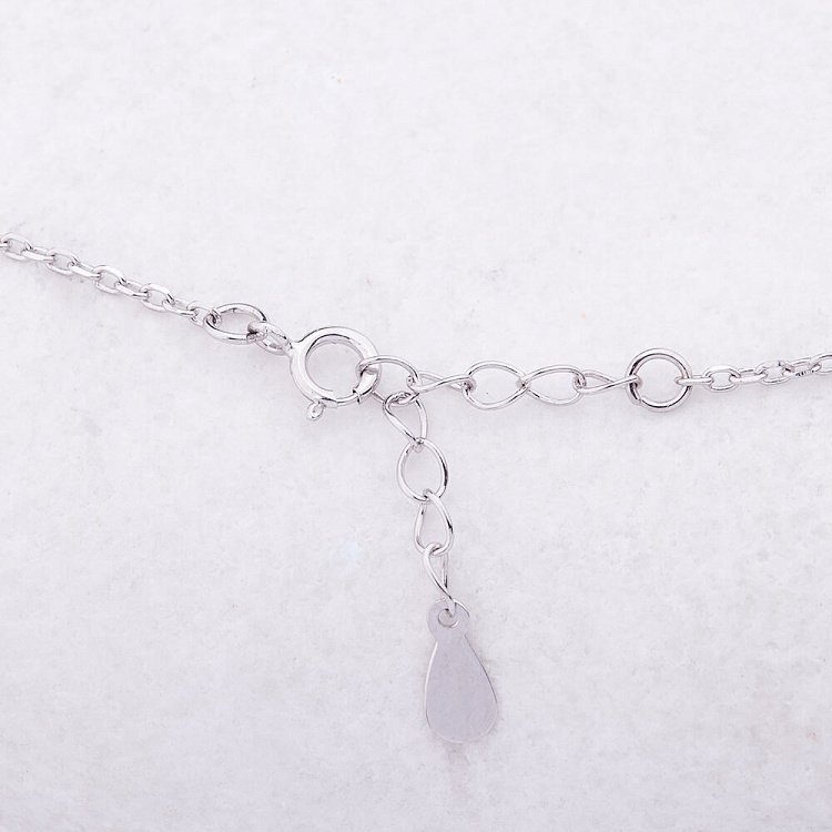 Серебряный браслет на ногу "Бесконечность и сердца" с фианитами 14912 от ювелирного магазина Оникс - 2