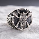 Серебряное кольцо "Викинг с топорами" 423 от ювелирного магазина Оникс - 12