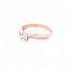 Золотое помолвочное кольцо с фианитами к03339 от ювелирного магазина Оникс - 2