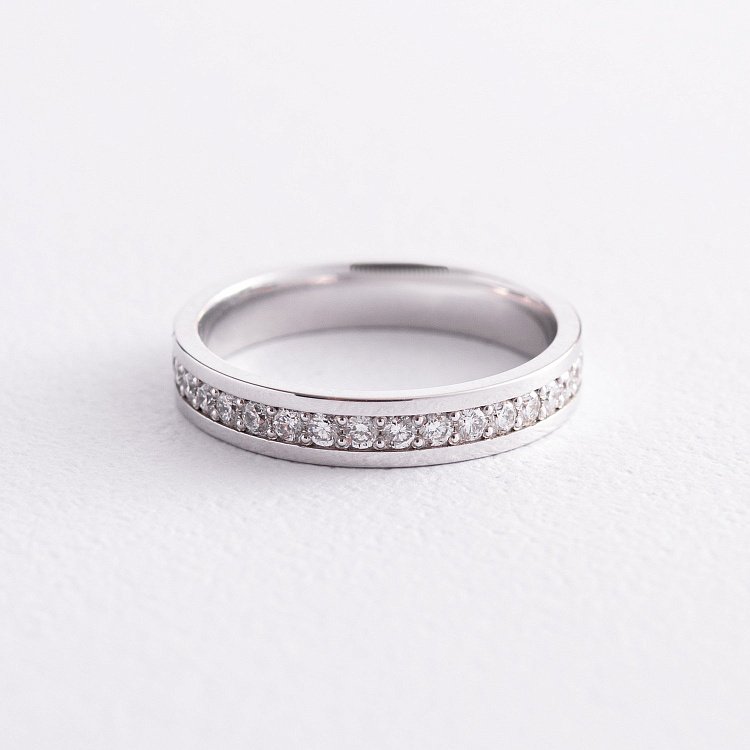 Кольцо в белом золоте с бриллиантами 214861121 от ювелирного магазина Оникс - 2