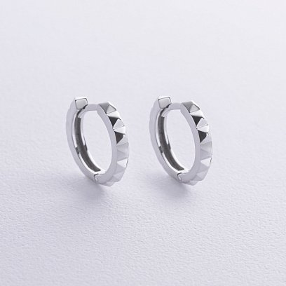 Серьги - кольца "Mona" в серебре 7183