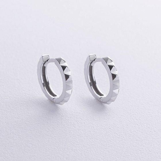 Серьги - кольца "Mona" в серебре 7183