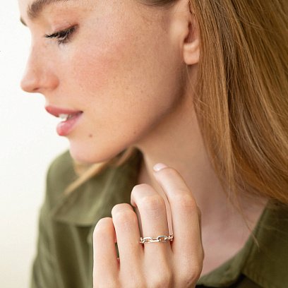 Срібна каблучка "Ланцюжок" 112606 №8