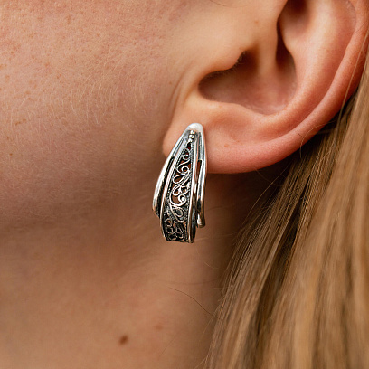 Серебряные серьги 12211 №2