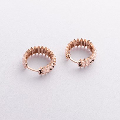 Сережки - кільця "Pauline" в червоному золоті с09399 №2