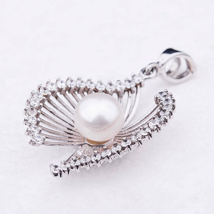 Золотая подвеска с культивированным пресноводным жемчугом с0191 от ювелирного магазина Оникс - 2