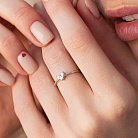 Золотое кольцо "Сердечко" с бриллиантами кб0481nl от ювелирного магазина Оникс - 1