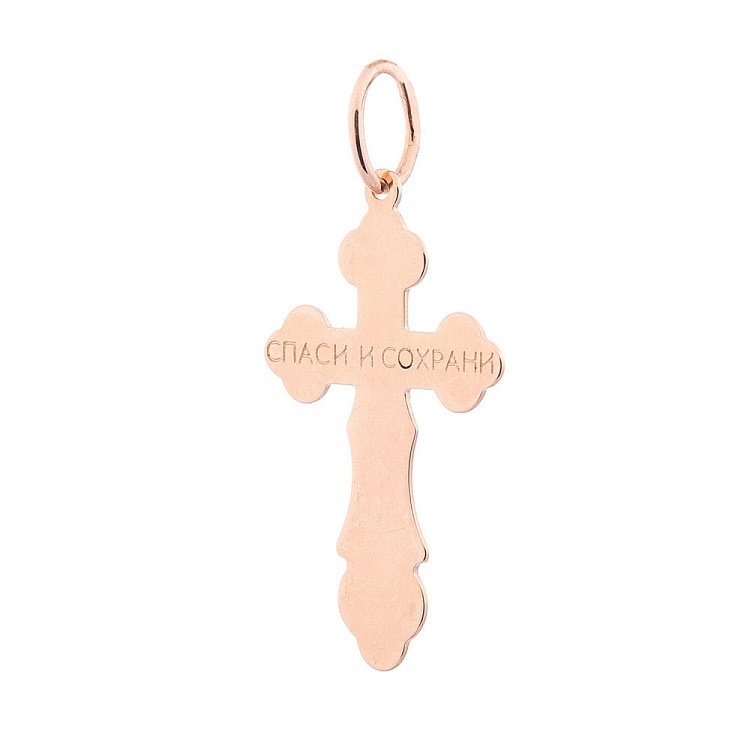 Золотой православный крестик п01642 от ювелирного магазина Оникс - 1