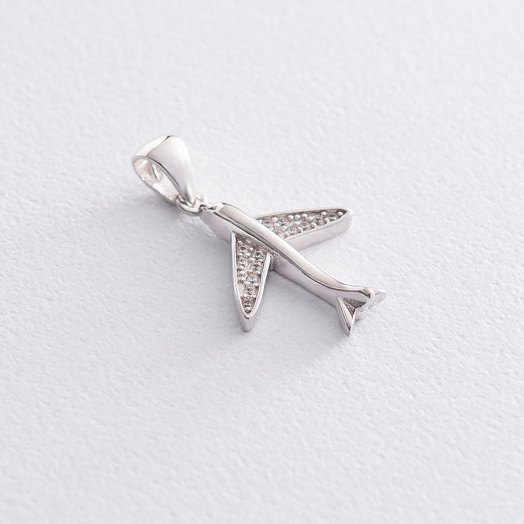 Срібна підвіска "Лі?так" (фіаніти) 133024 від ювелірного магазину Онікс