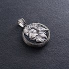 Срібний кулон "Лев" (онікс) 1251 от ювелирного магазина Оникс - 2