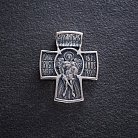 Серебряный крест "Ангел Хранитель. Георгий Победоносец" 132490 от ювелирного магазина Оникс - 2